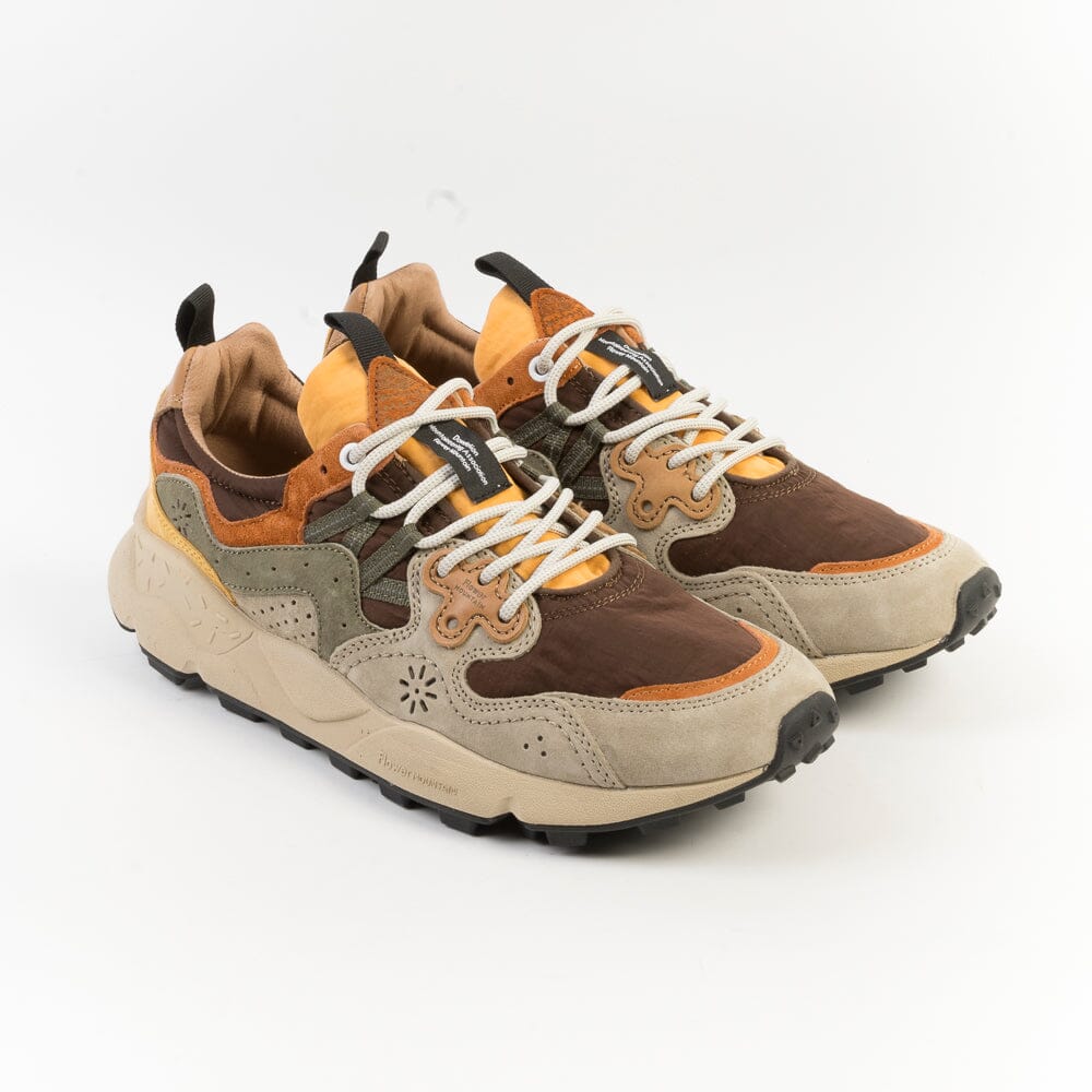 FLOWER MOUNTAIN - Sneakers Yamano 3 1D11 - Taupe Brown Orange Scarpe Donna FLOWER MOUNTAIN 