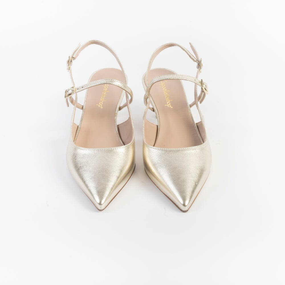 CappellettoShop - Sling Back - Fiamma7 - Platino Scarpe Donna CAPPELLETTO 1948 