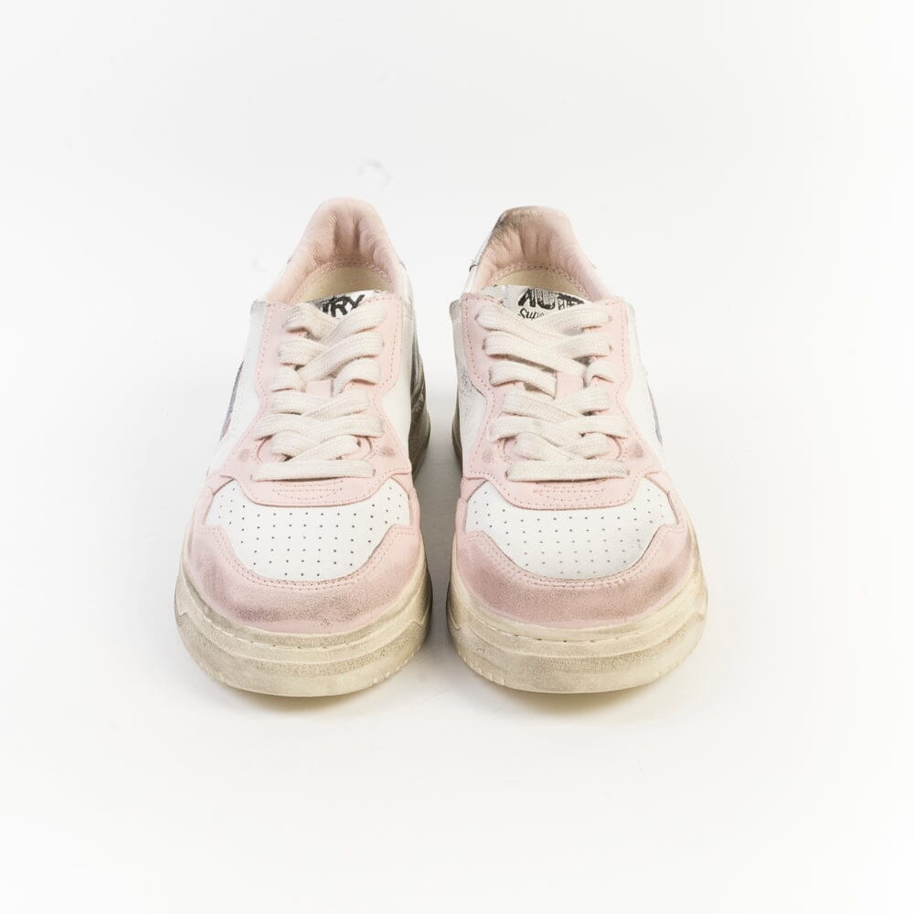 AUTRY - AVLW SV35- Sneakers LOW WOM LEAT - Vintage Edition - Rosa Argento Scarpe Donna AUTRY - Collezione donna 