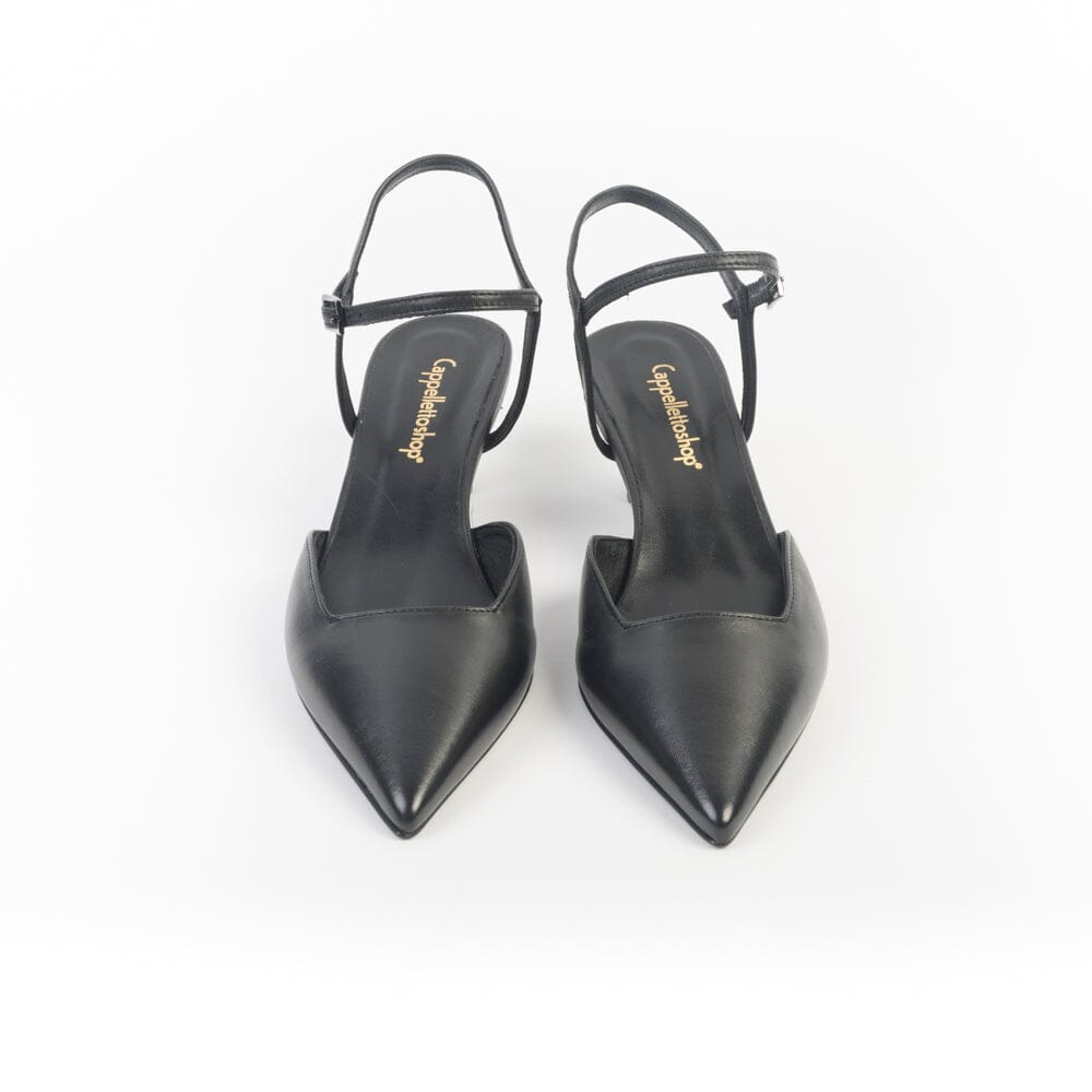CappellettoShop - Sling Back - Fiamma 6 - Nero Scarpe Donna CAPPELLETTO 1948 