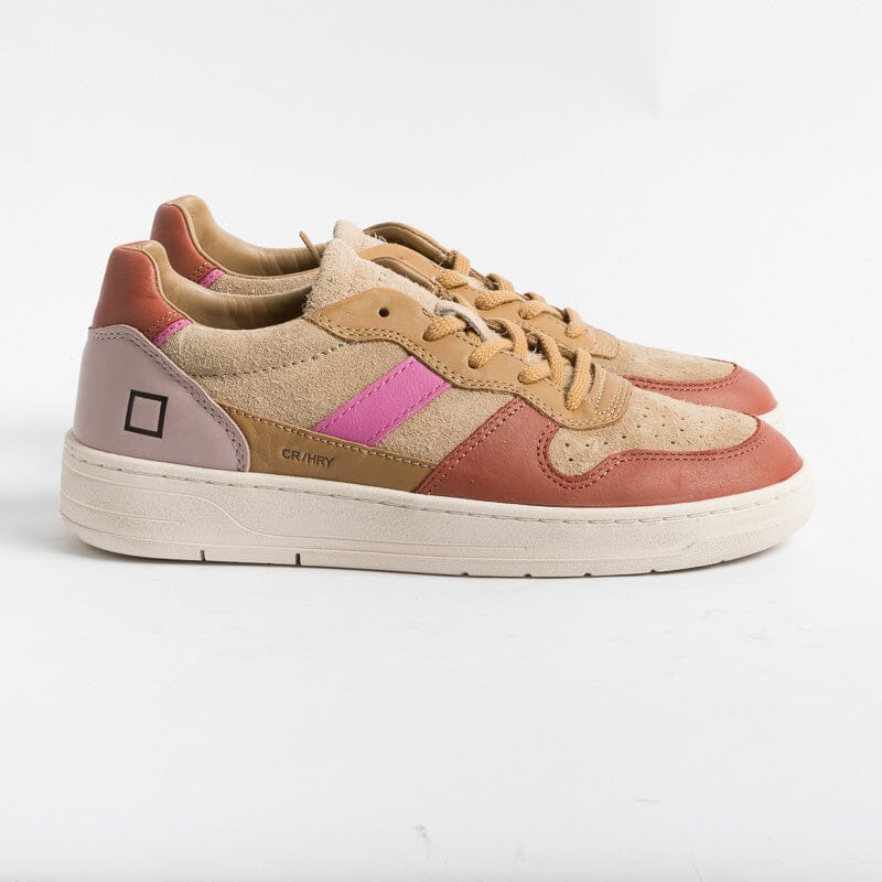 DATE - Sneakers - Court 2.0 Hairy Beige - Beige Arancione