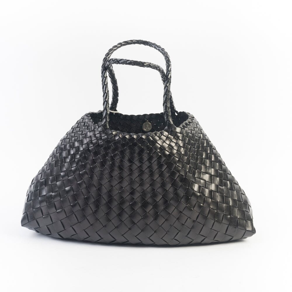 DRAGON DIFFUSION - Borsa intrecciata Santa Croce 8892 - Big Black DRAGON 