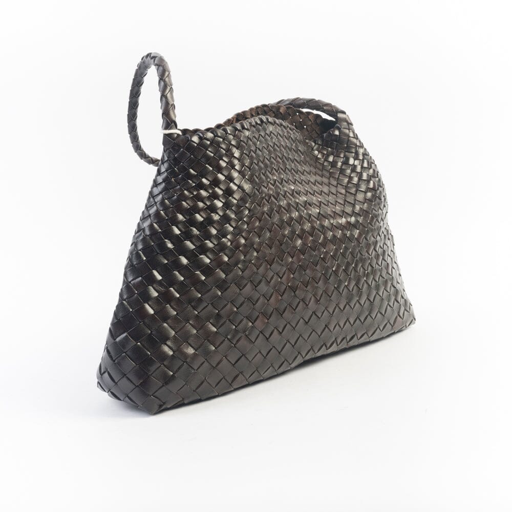 DRAGON DIFFUSION - Borsa intrecciata Santa Maria 8700 - Testa di Moro DRAGON 