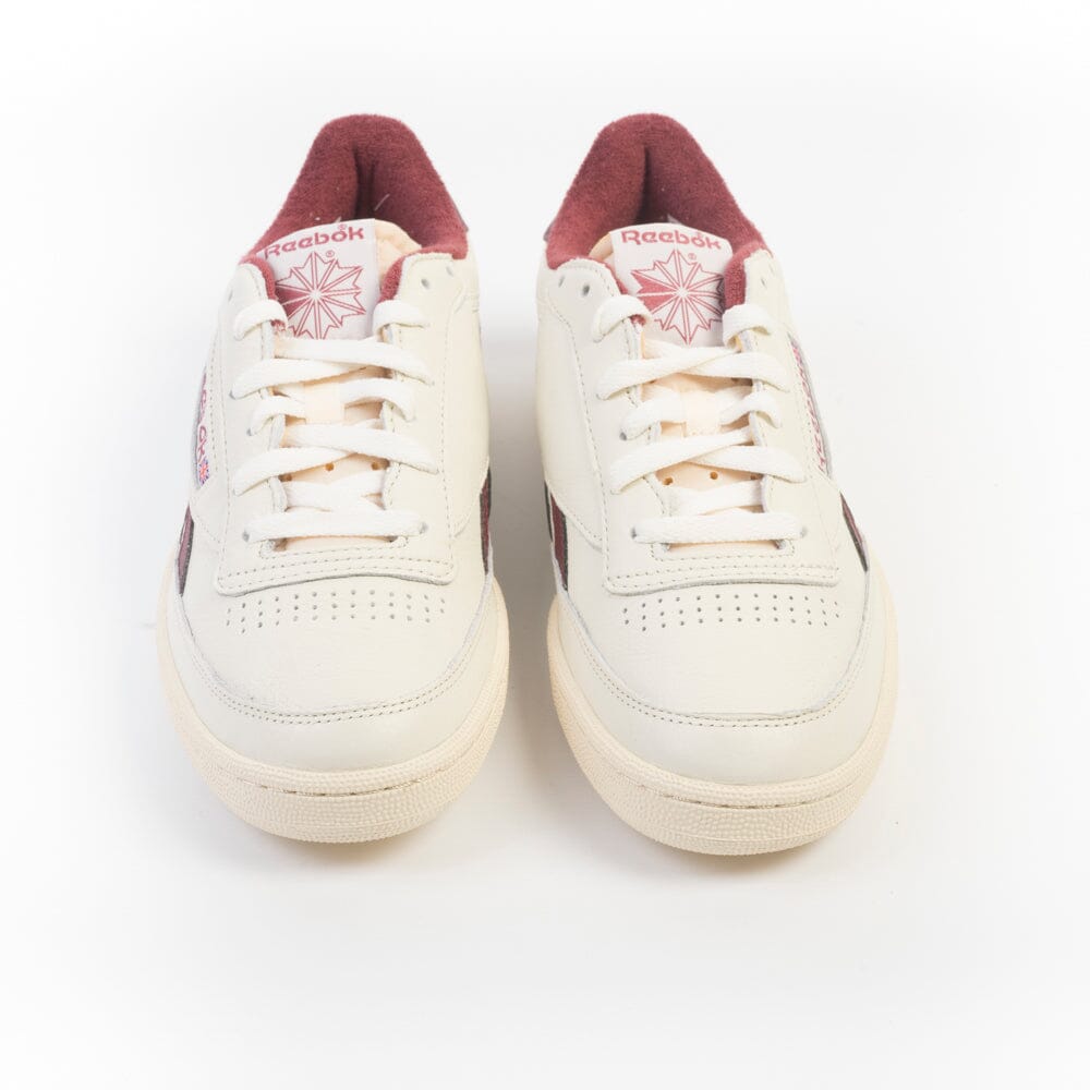 REEBOK - Sneakers - Club C 85 964 - Chalk Bianco Bordeaux Scarpe Uomo REEBOK - Collezione Uomo 