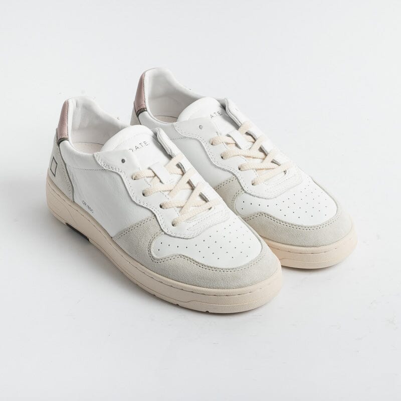 DATE - Sneakers - Court Basic - Bianco Rosa— Cappelletto Shop