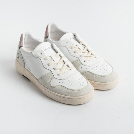 DATE - Sneakers - Court Basic - Bianco Rosa Scarpe Donna DATE 