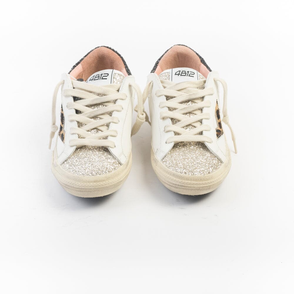 4B12 - Sneakers - Suprime D322 - Bianco Oro Scarpe Donna 4B12 
