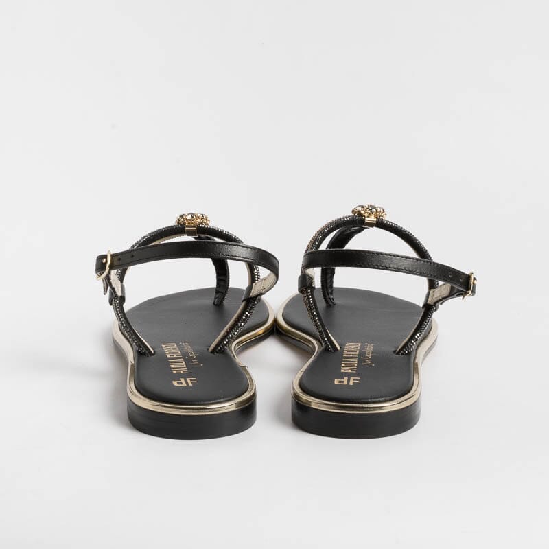 PAOLA FIORENZA - Thong sandal - SS2378 - Amber Black Women's Shoes PAOLA FIORENZA