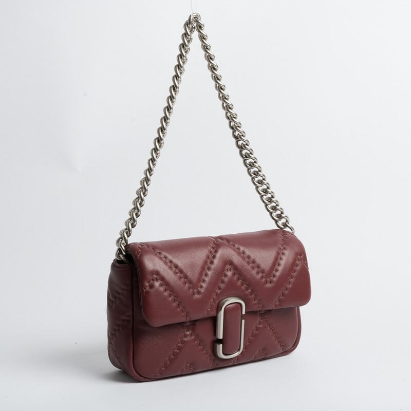MARC JACOBS - The Quilted Leather J - Borsa a Spalla - Cherry Borse Marc Jacobs 