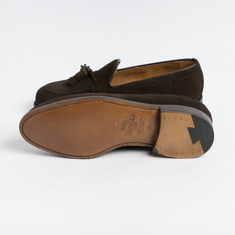 BERWICK 1707 - 8491 - Mocassino Nappine - Camoscio Testa di Moro Fondo Cuoio Scarpe Uomo Berwick 1707 