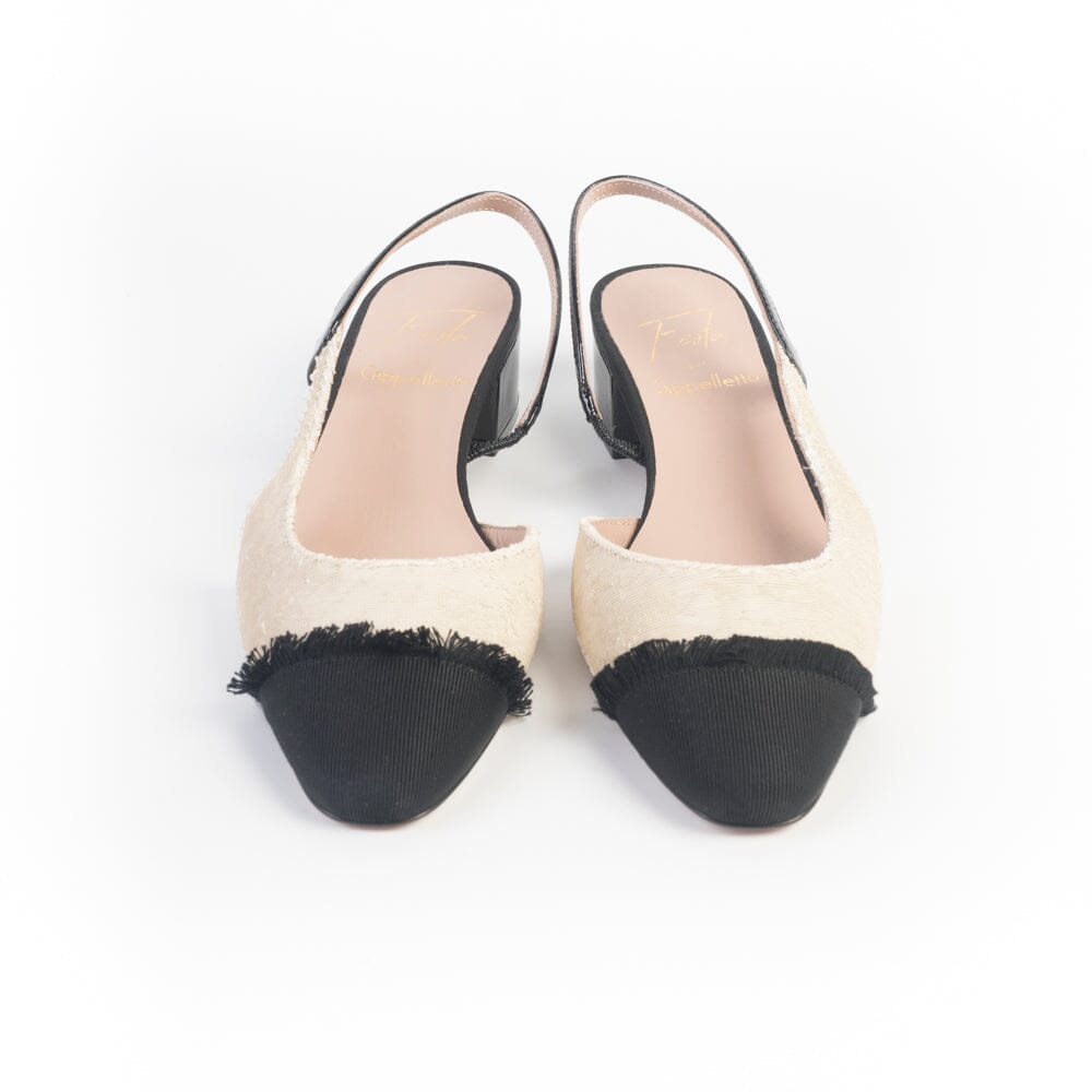 ROBERTO FESTA - Sling Back - Acanto - Wet Beige Nero