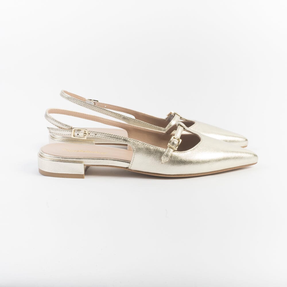 CappellettoShop - Sling Back - Pauline34 - Platino Scarpe Donna CAPPELLETTO 1948 