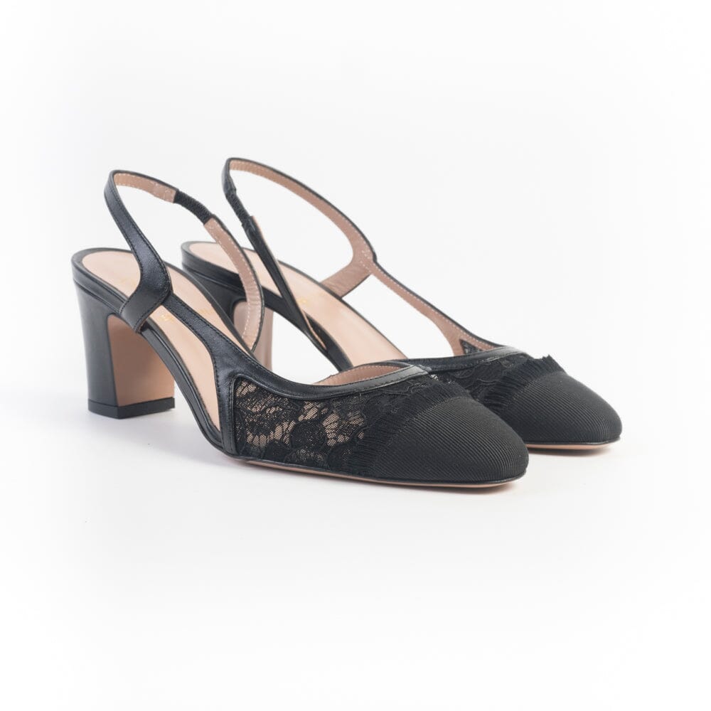 ROBERTO FESTA - Sling Back - Luciana - Pizzo Nero