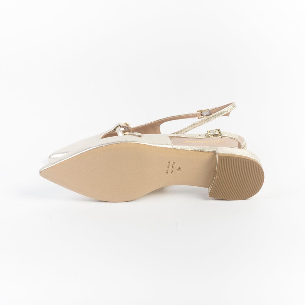 CappellettoShop - Sling Back - Pauline34 - Platino Scarpe Donna CAPPELLETTO 1948 