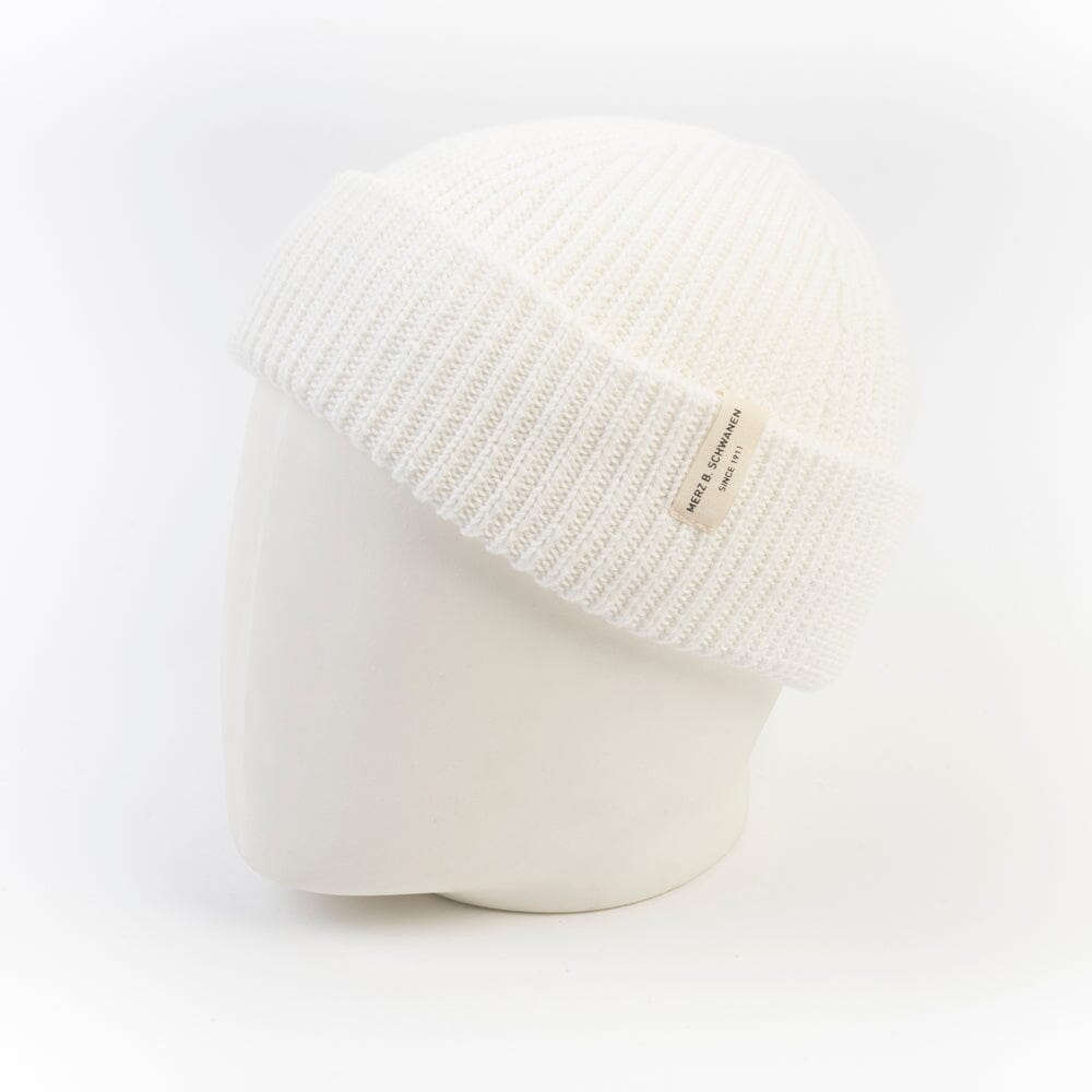 MERZ B. SCHWANEN - Berretto - Cotton Beanie - 01 White Accessori Uomo MERZ B. SCHWANEN 
