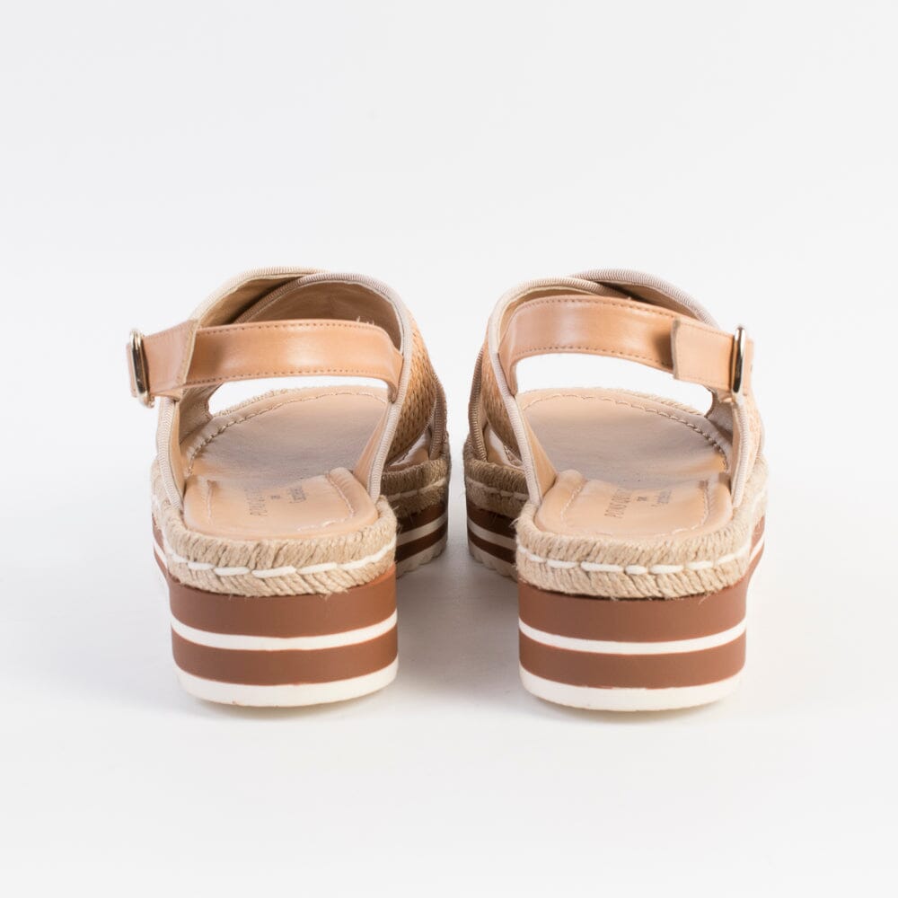 PONS QUINTANA - Sandali Zeppa - MILAN - 10705 - Toffee Cordel Scarpe Donna PONS QUINTANA 