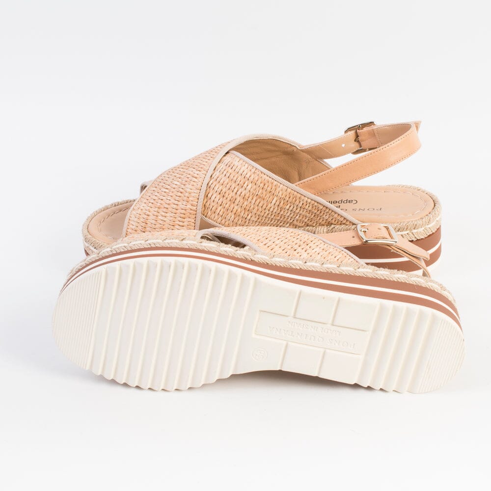 PONS QUINTANA - Sandali Zeppa - MILAN - 10705 - Toffee Cordel Scarpe Donna PONS QUINTANA 