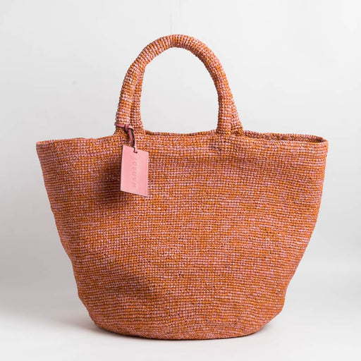 MANEBI - Raffia Bag - 55 AD - Melange Pink/ Orange MANEBI