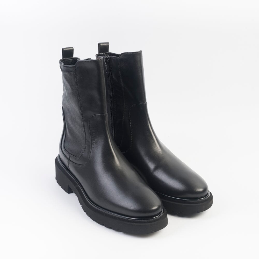 CappellettoShop - Stivaletto - S7438 - Pelle Nero Scarpe Donna CAPPELLETTO 1948 