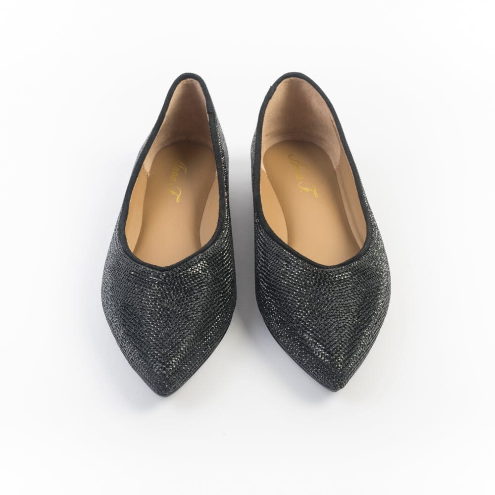 ANNA F - Ballerina - 1821 - Crystal nero Scarpe Donna Anna F. 