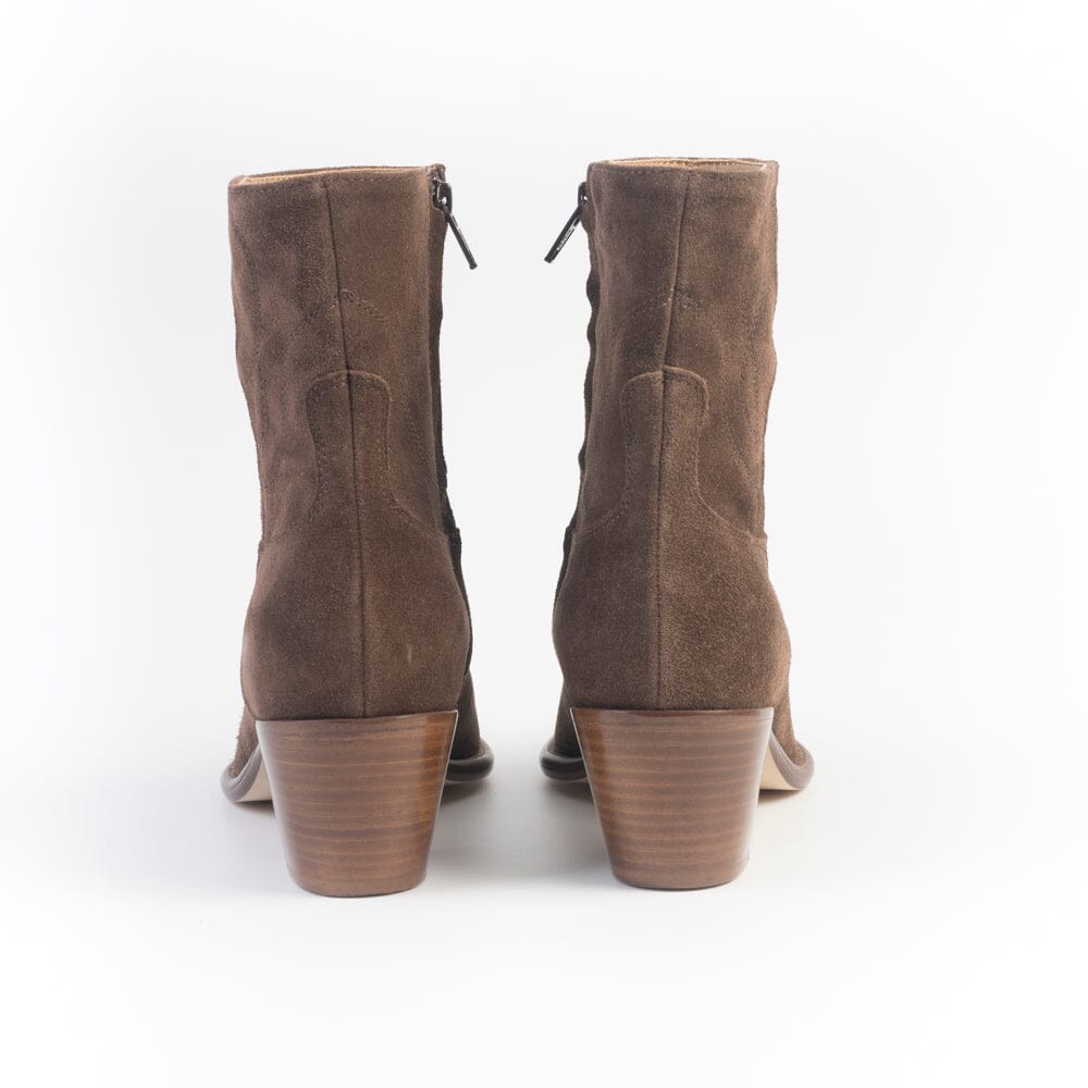 ANNA F - Stivaletto Texano - 9966 - Velour Caffè Scarpe Donna Anna F. 