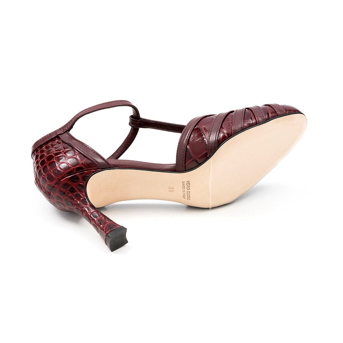CHEVILLE - Decollété - Arianna - Pelle stampa cocco bordeaux Scarpe Donna CHEVILLE 