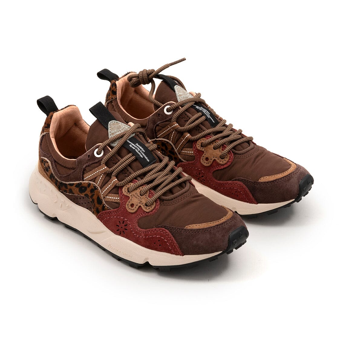FLOWER MOUNTAIN - Sneakers Yamano 3 - 1D34 - Brown-Bordeaux Scarpe Donna FLOWER MOUNTAIN 