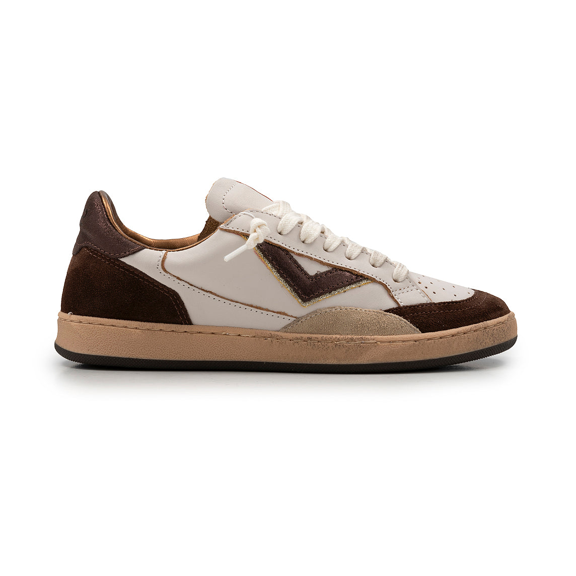 4B12 - Sneakers - Playnew D2045 - White/Bronze
