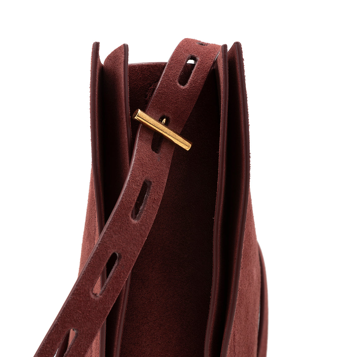 MINOBOSSI - Borsa a spalla - Lizzie - Suede Piuma Amaranto