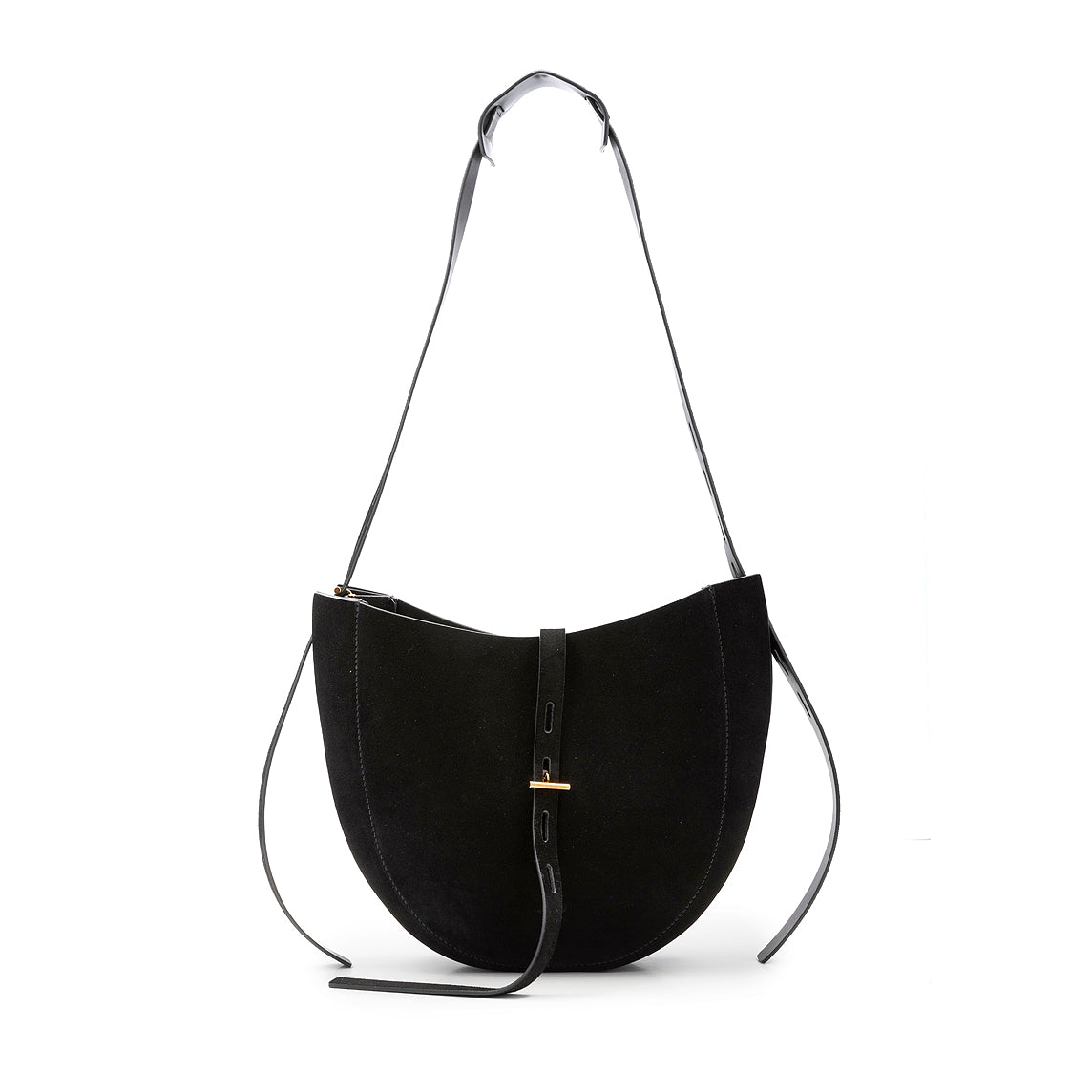 MINOBOSSI - Borsa a spalla - Lizzie - Suede Piuma Nero