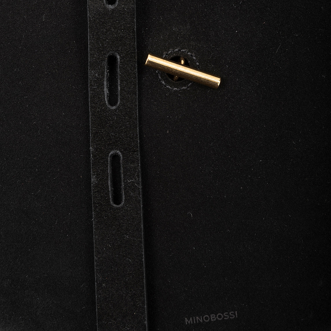 MINOBOSSI - Borsa a spalla - Lizzie - Suede Piuma Nero