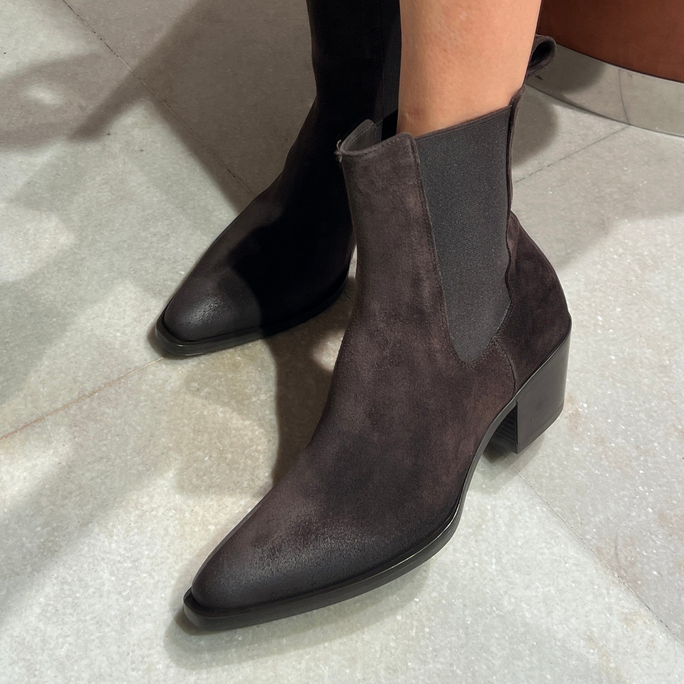 STRATEGIA - Stivaletto Texano - A5812 - Velour Ebano Scarpe Donna Strategia 