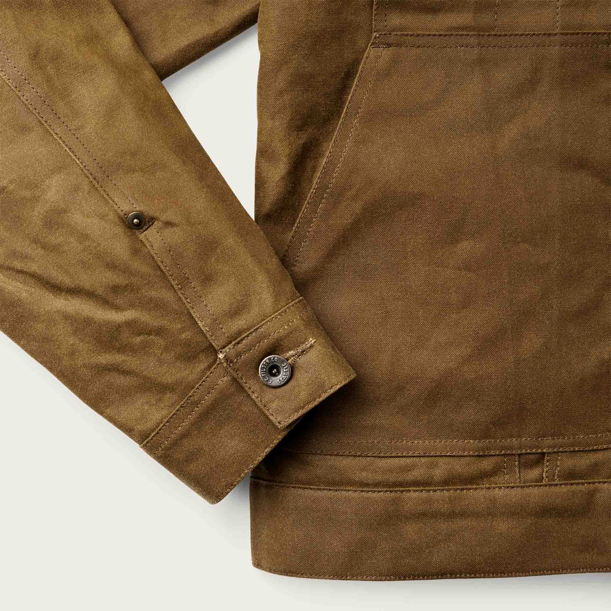 FILSON - Tin cloth short lined cruiser jacket CPS0012 - Dark tan Abbigliamento Uomo FILSON 