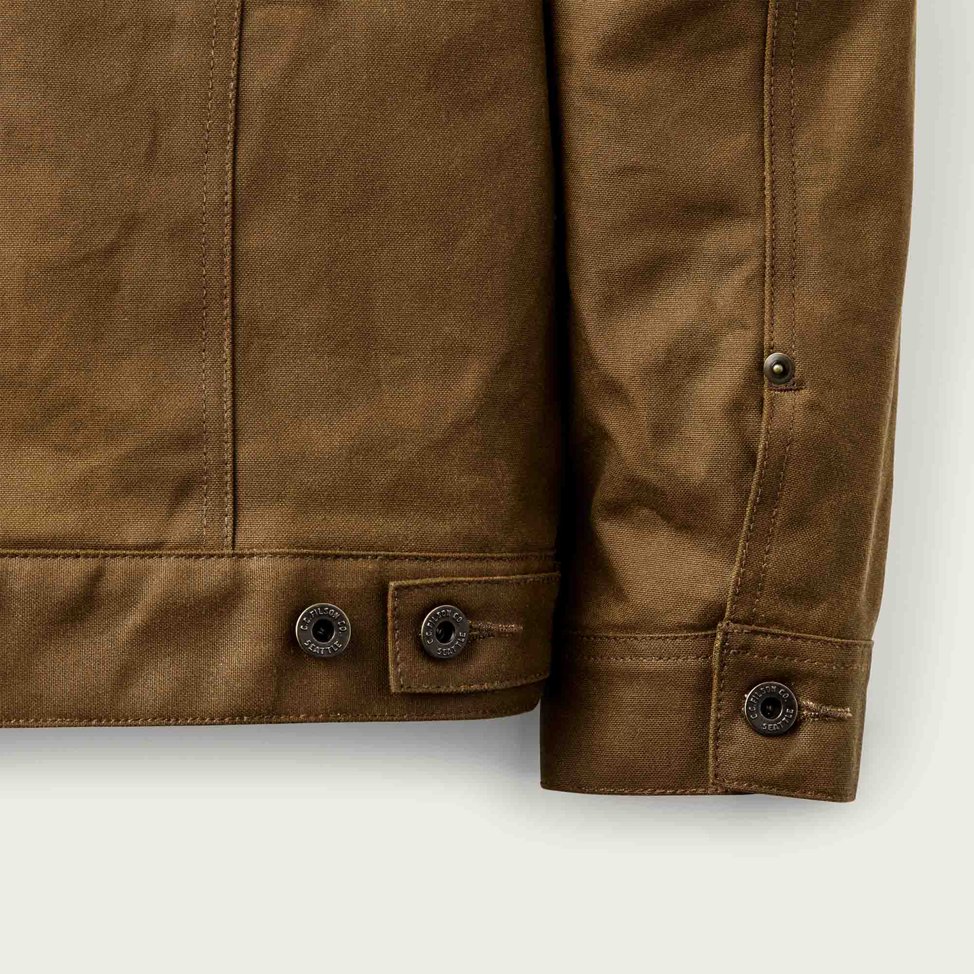 FILSON - Tin cloth short lined cruiser jacket CPS0012 - Dark tan Abbigliamento Uomo FILSON 
