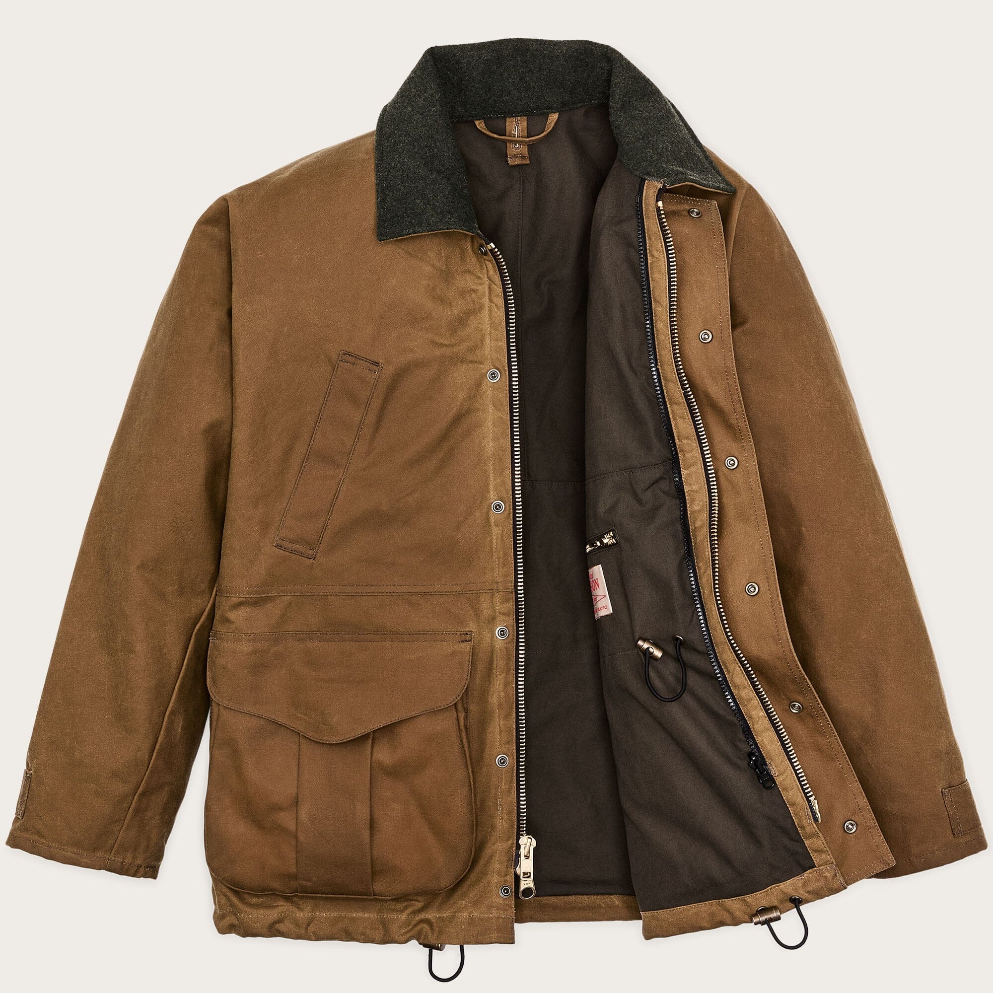 FILSON - Tin cloth Field Jacket - CPS0147 - Oil Dark Tan Abbigliamento Uomo FILSON 