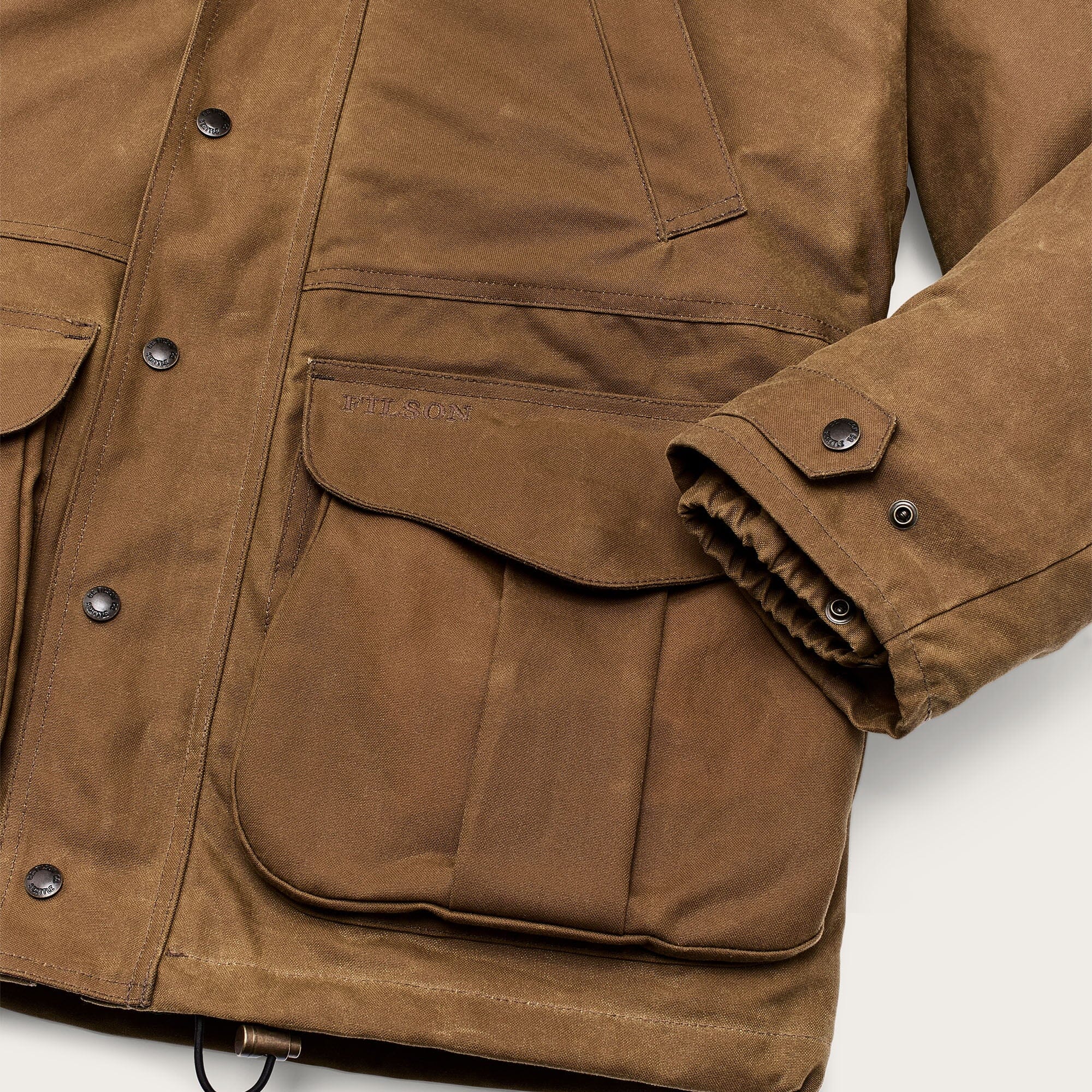 FILSON - Tin cloth Field Jacket - CPS0147 - Oil Dark Tan Abbigliamento Uomo FILSON 