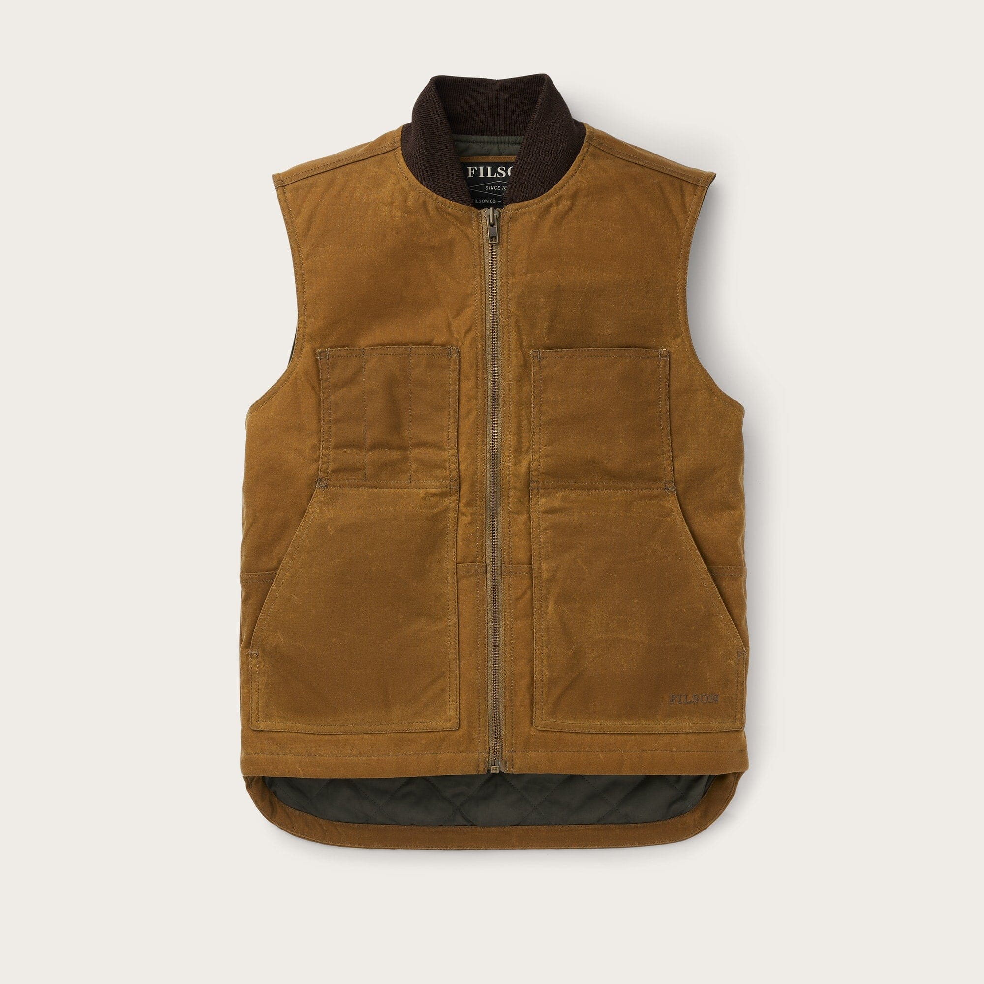 FILSON - Tin cloth insulated work gilet - FMGIL0001 - Dark tan 240 Abbigliamento Uomo FILSON 
