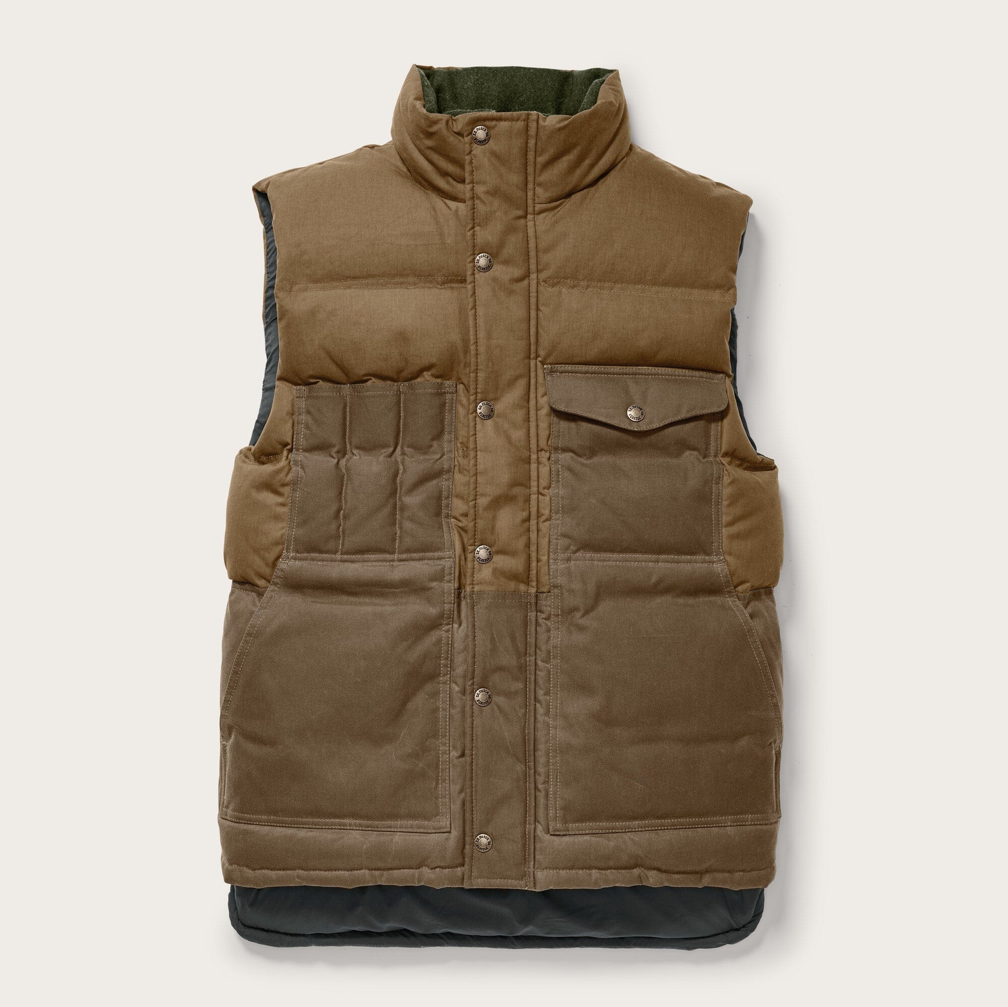 FILSON - Down cruiser vest oiled cover GIL0005 - Dark tan Abbigliamento Uomo FILSON 