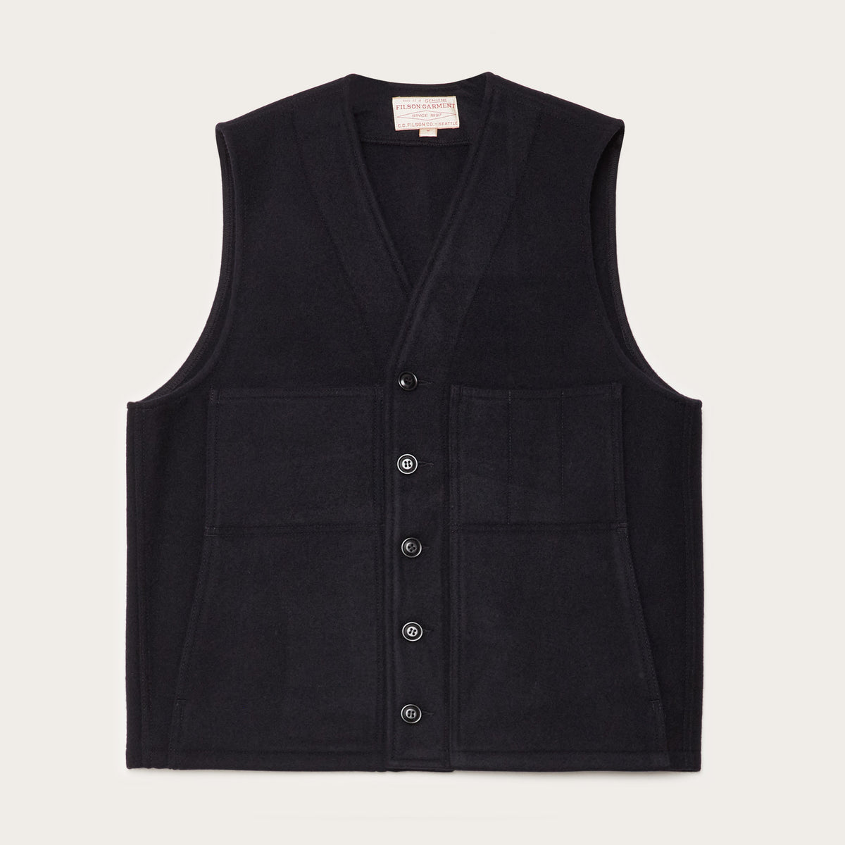 FILSON - Mackinaw Wool Vest FMGIL0059 - Dark Navy