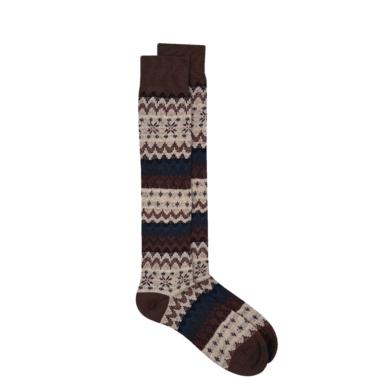 IN THE BOX - Calzini - FAIR ISLE - Cammello  panna