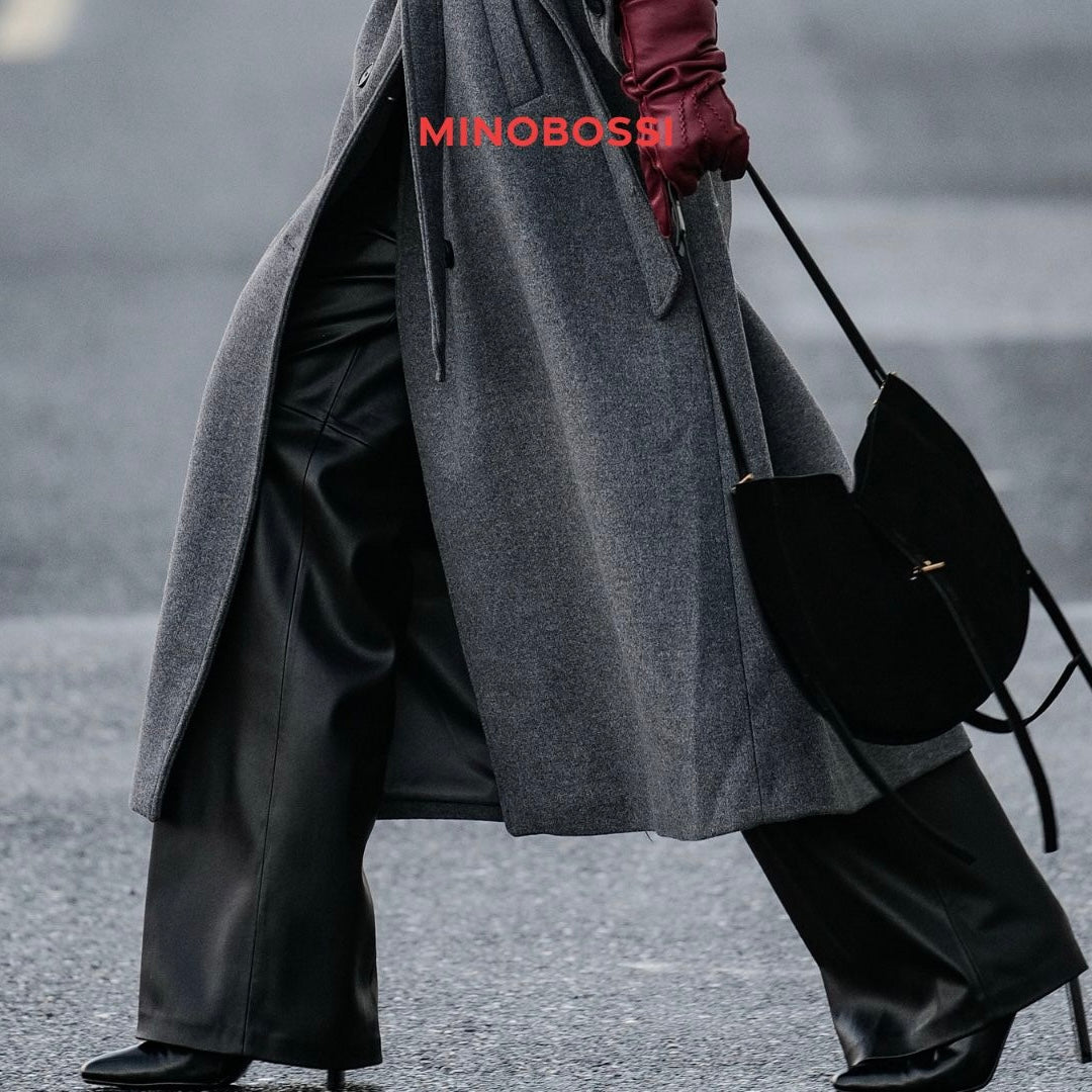 MINOBOSSI - Borsa a spalla - Lizzie - Suede Piuma Nero