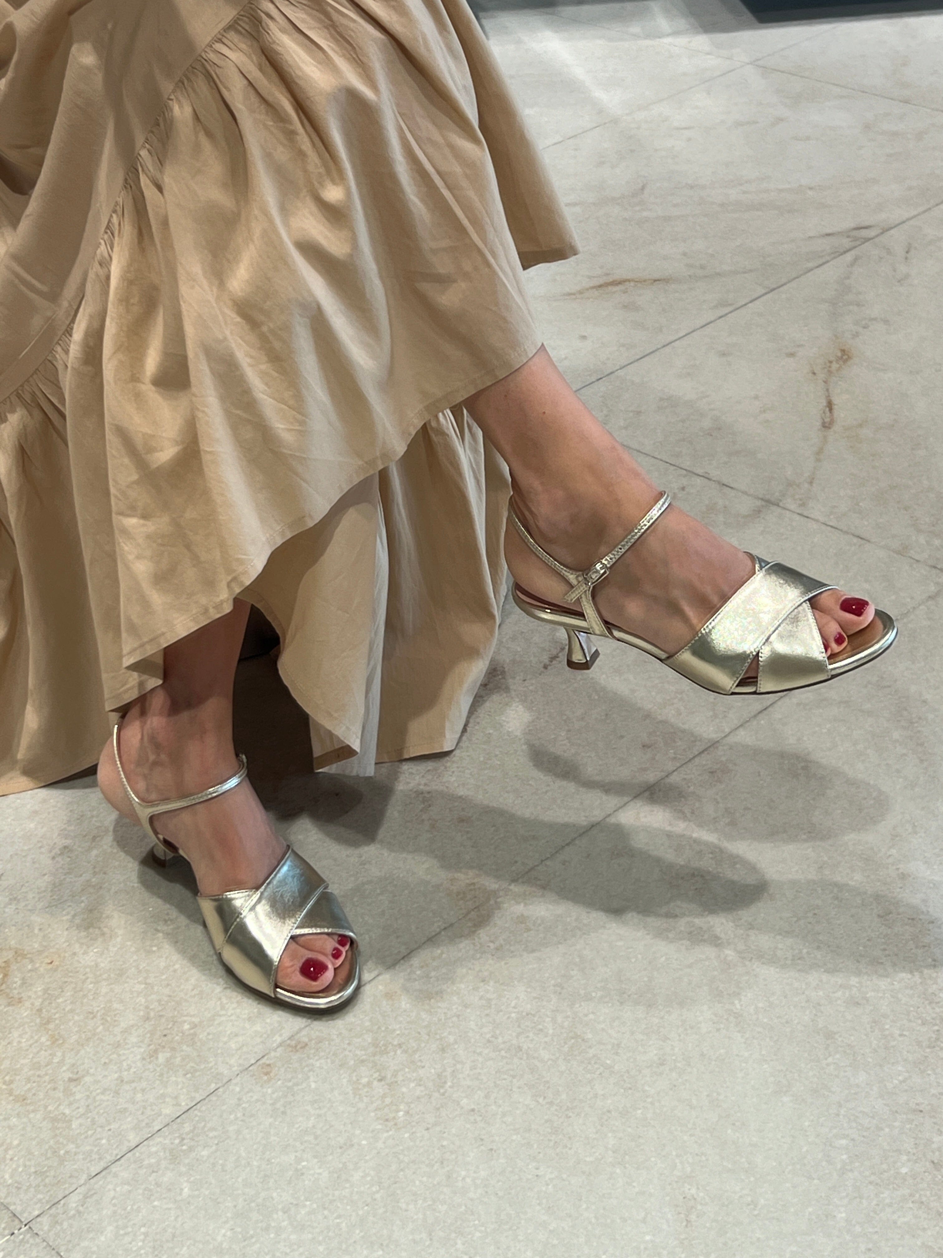 ANNA F. - Sandali con Tacco - 3742 - Platino Scarpe Donna Anna F. 