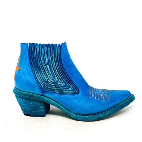 FAUZIAN JEUNESSE - EW - Texano - ZIPPY ANKLE BOOT DALILA - Azzurro