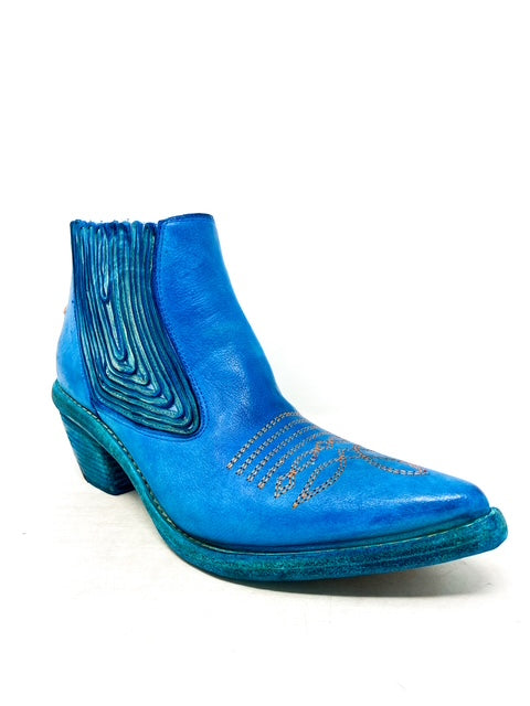 FAUZIAN JEUNESSE - EW - Texano - ZIPPY ANKLE BOOT DALILA - Azzurro