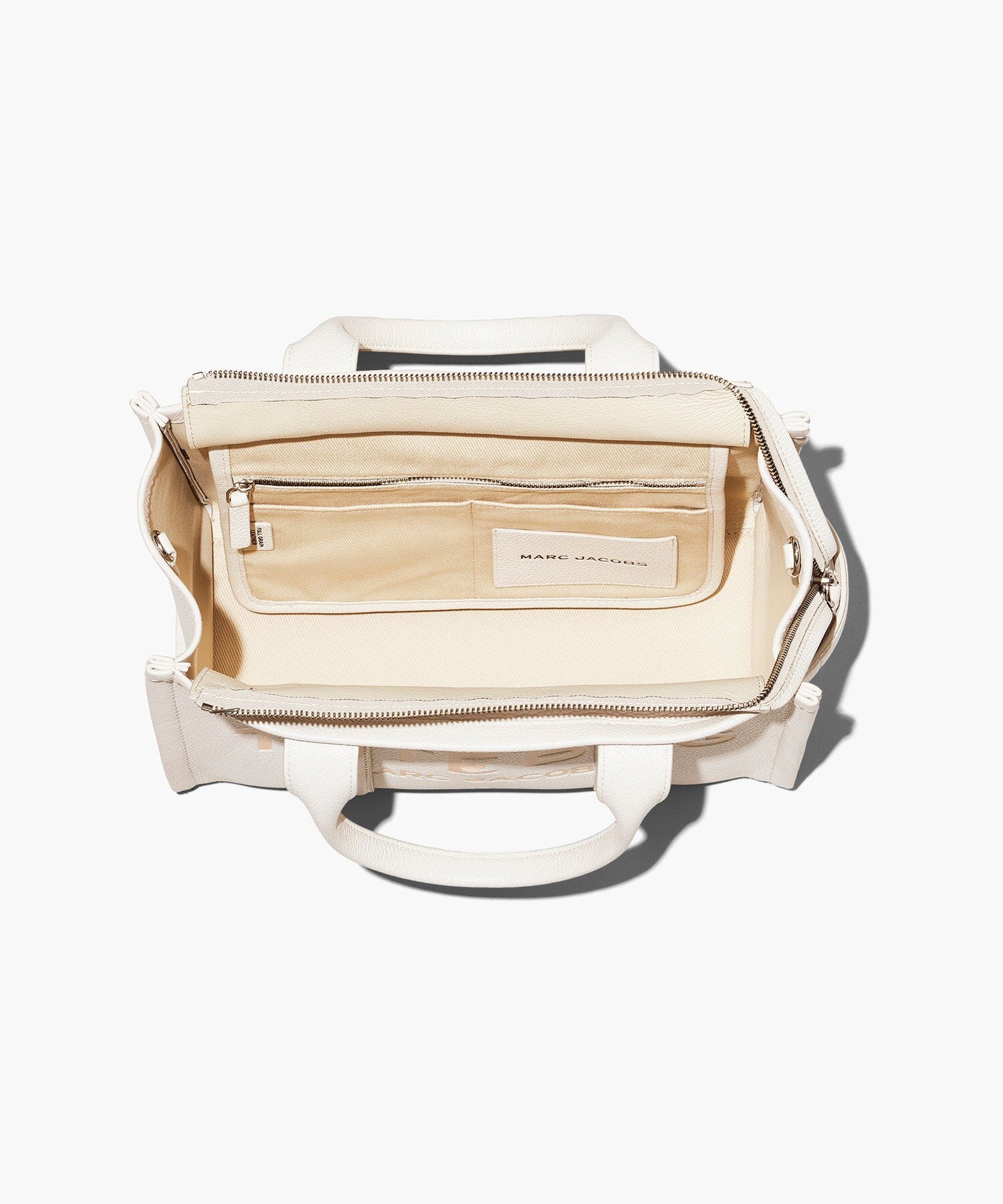 MARC JACOBS - H004L01PF21 - 140 The Leather Medium Tote Bag - Cotton White Borse Marc Jacobs 