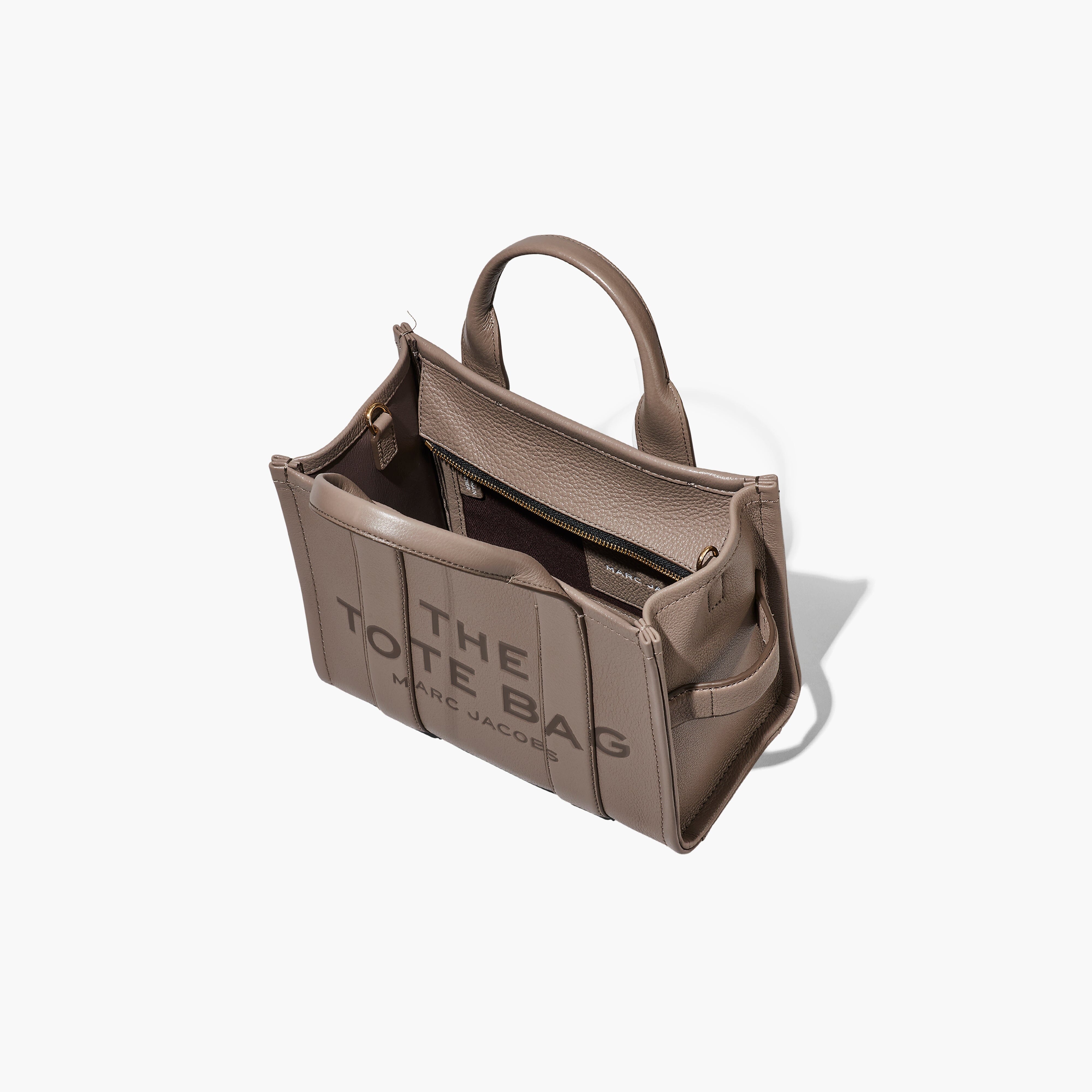 MARC JACOBS - H009L01SP21-055 - The Leather Small Tote Bag - Cement Borse Marc Jacobs 