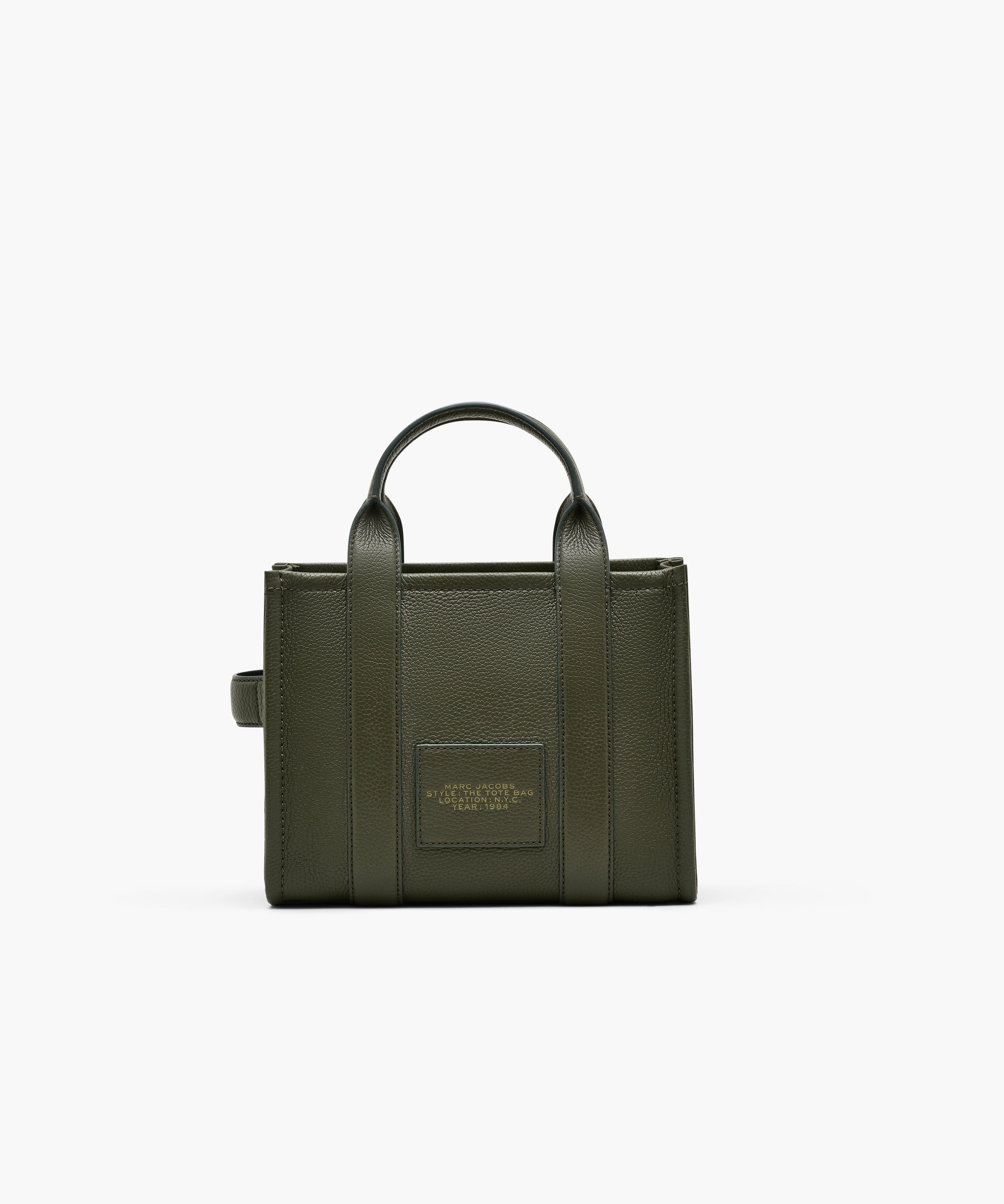 MARC JACOBS - H009L01SP21-305 - The Leather Small Tote Bag - Forest Borse Marc Jacobs 