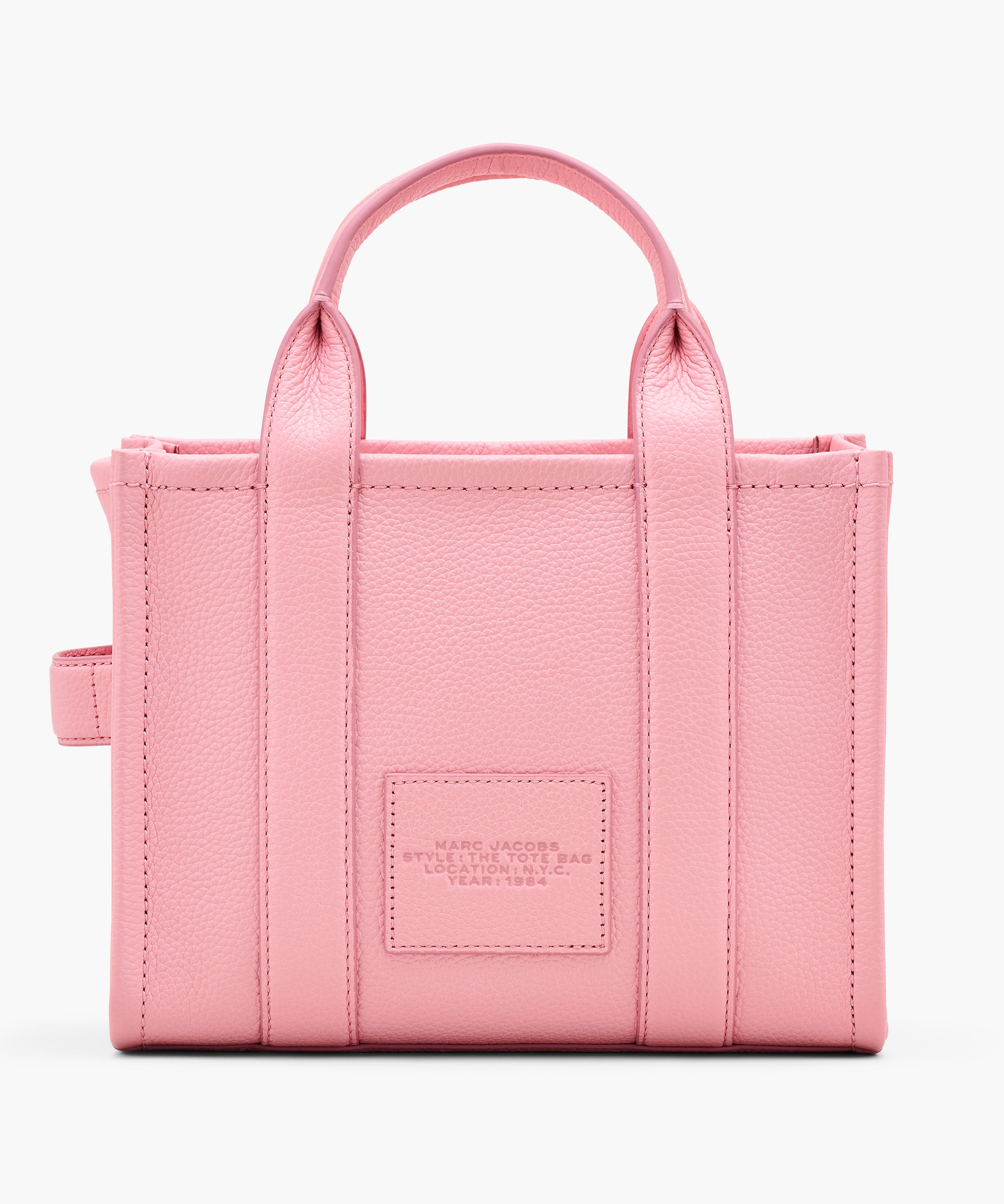 MARC JACOBS - H009L01SP21-669 - The Leather Small Tote Bag - Ribbon Pink Borse Marc Jacobs 