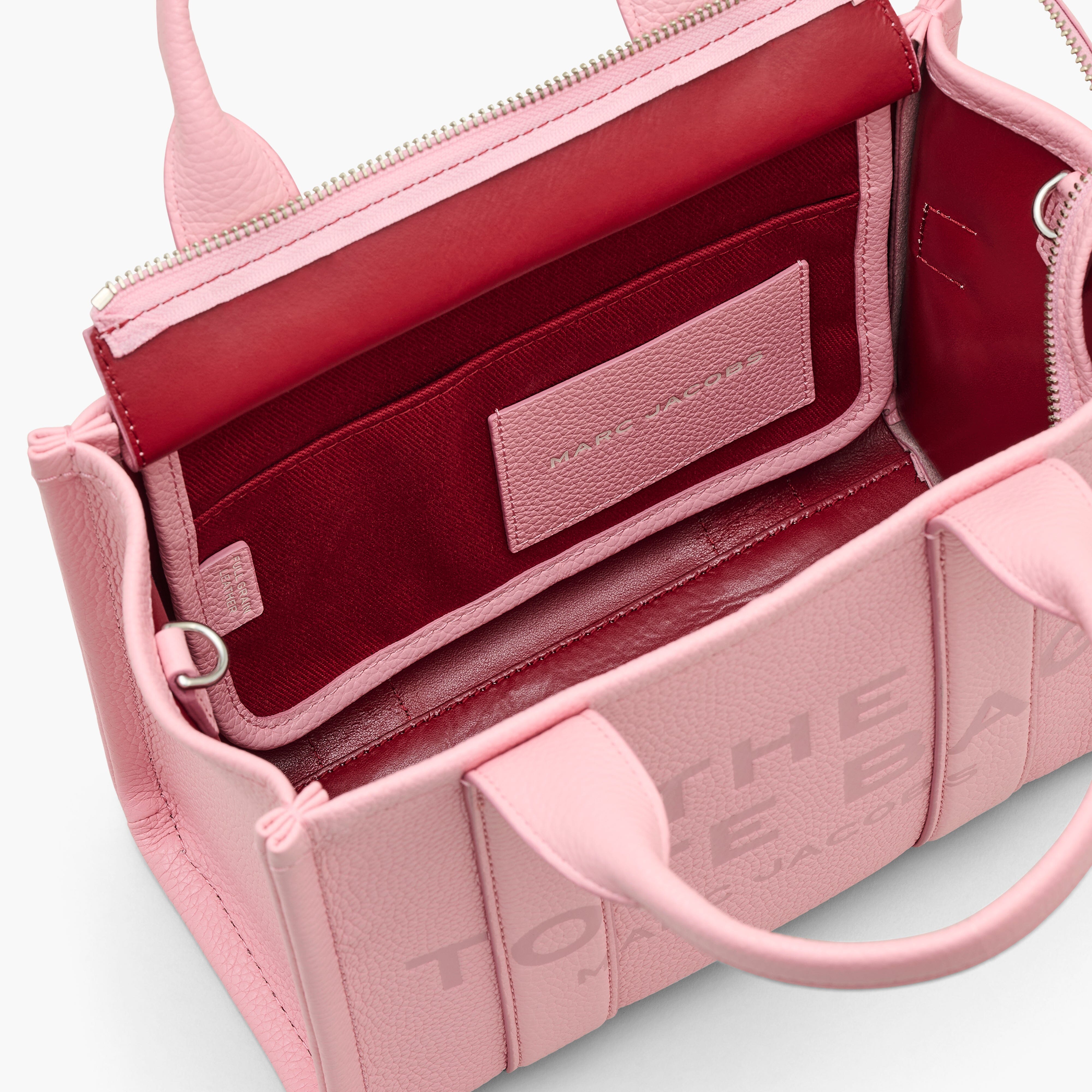 MARC JACOBS - H009L01SP21-669 - The Leather Small Tote Bag - Ribbon Pink Borse Marc Jacobs 