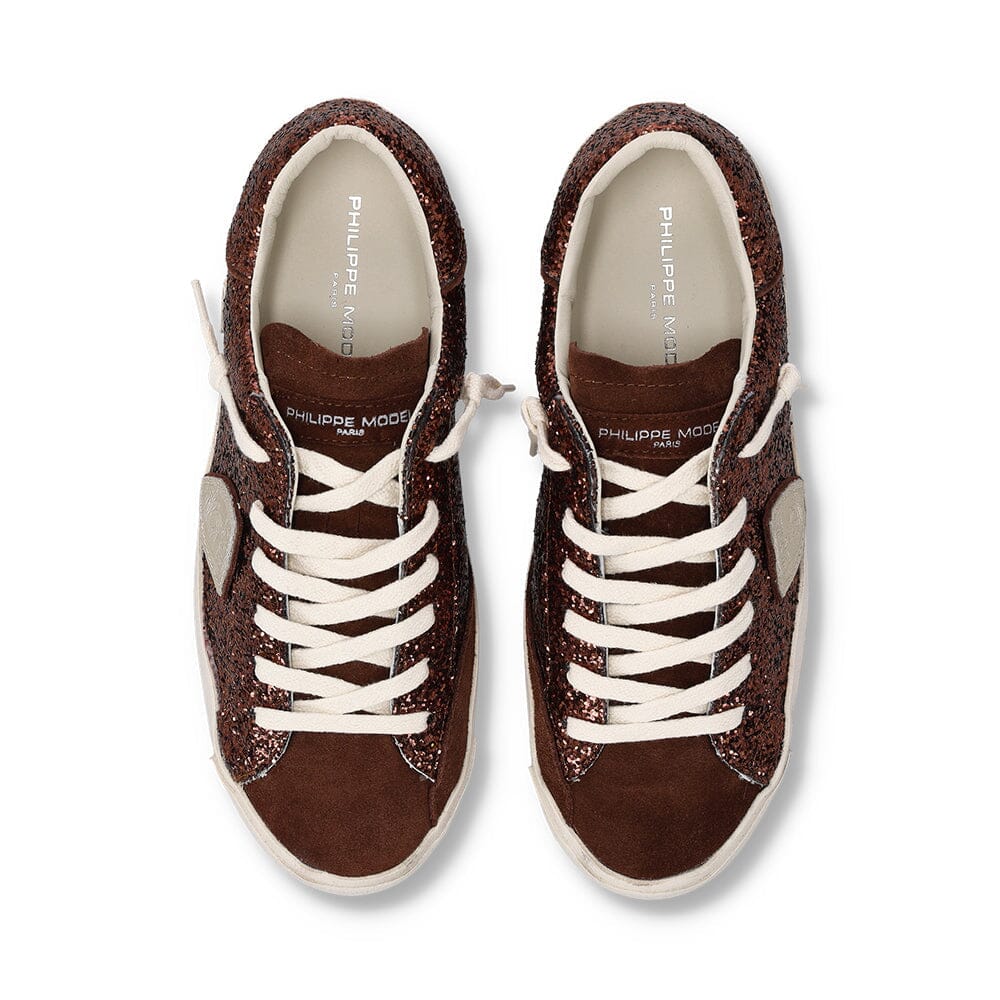 PHILIPPE MODEL - Sneakers - PRLD GG10 - GLITTER MARRONE Scarpe Donna Philippe Model Paris 